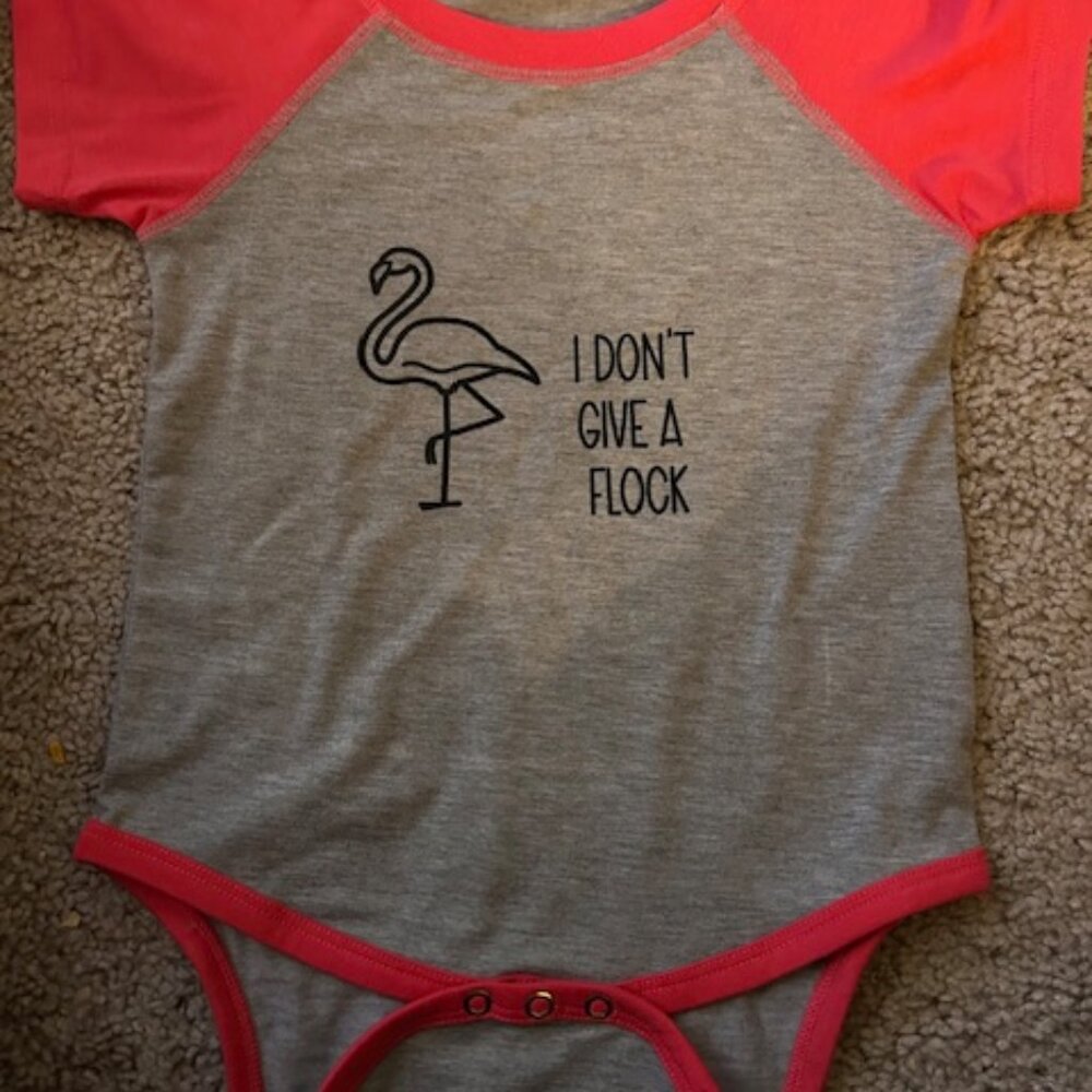 "I Don't Give a Flock" Baby Onesie - NWT